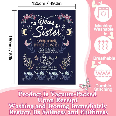 Cozy Flannel Sister Blanket  Perfect Gift for Special Occasions